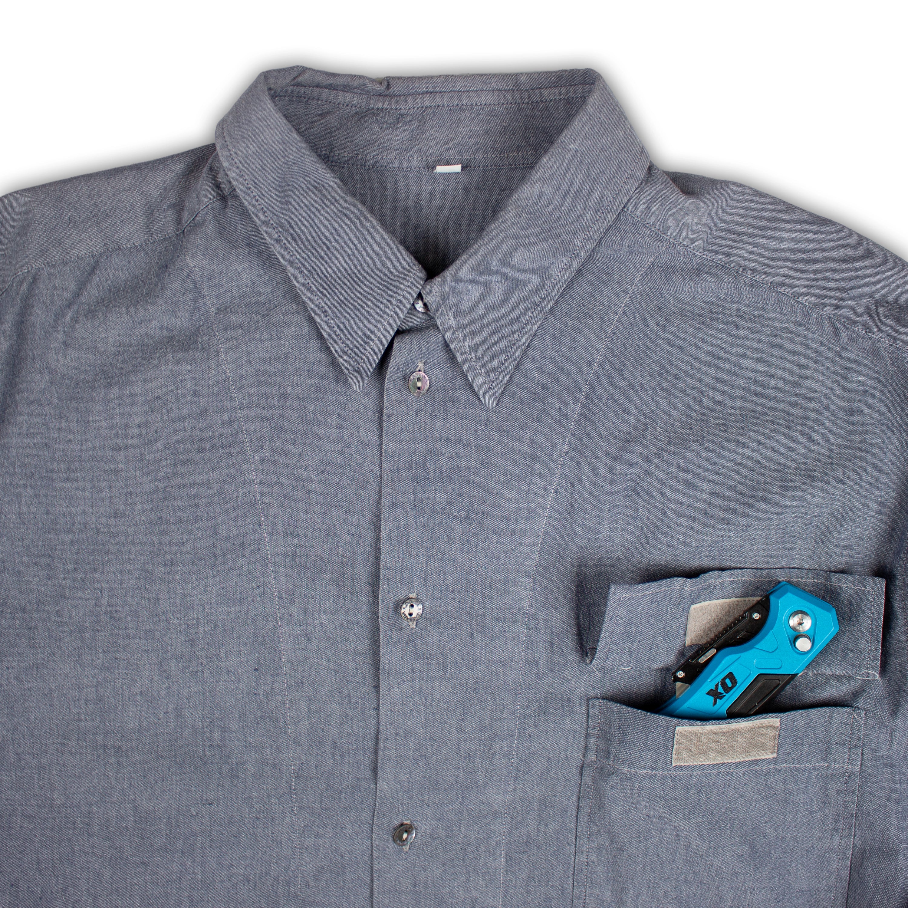 VELCRO BUTTON UP SHIRT