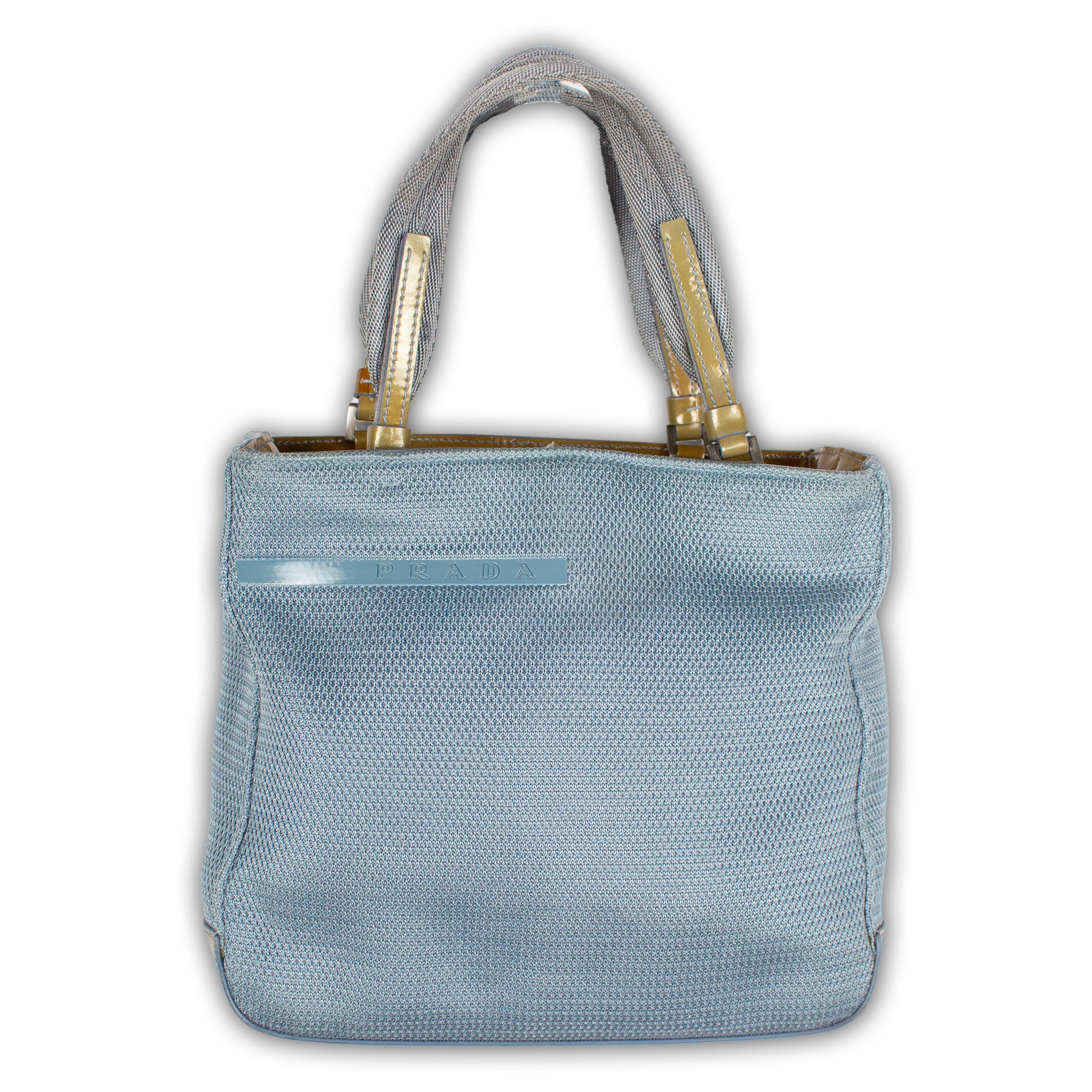 Baby Blue Nylon/Mesh Handbag