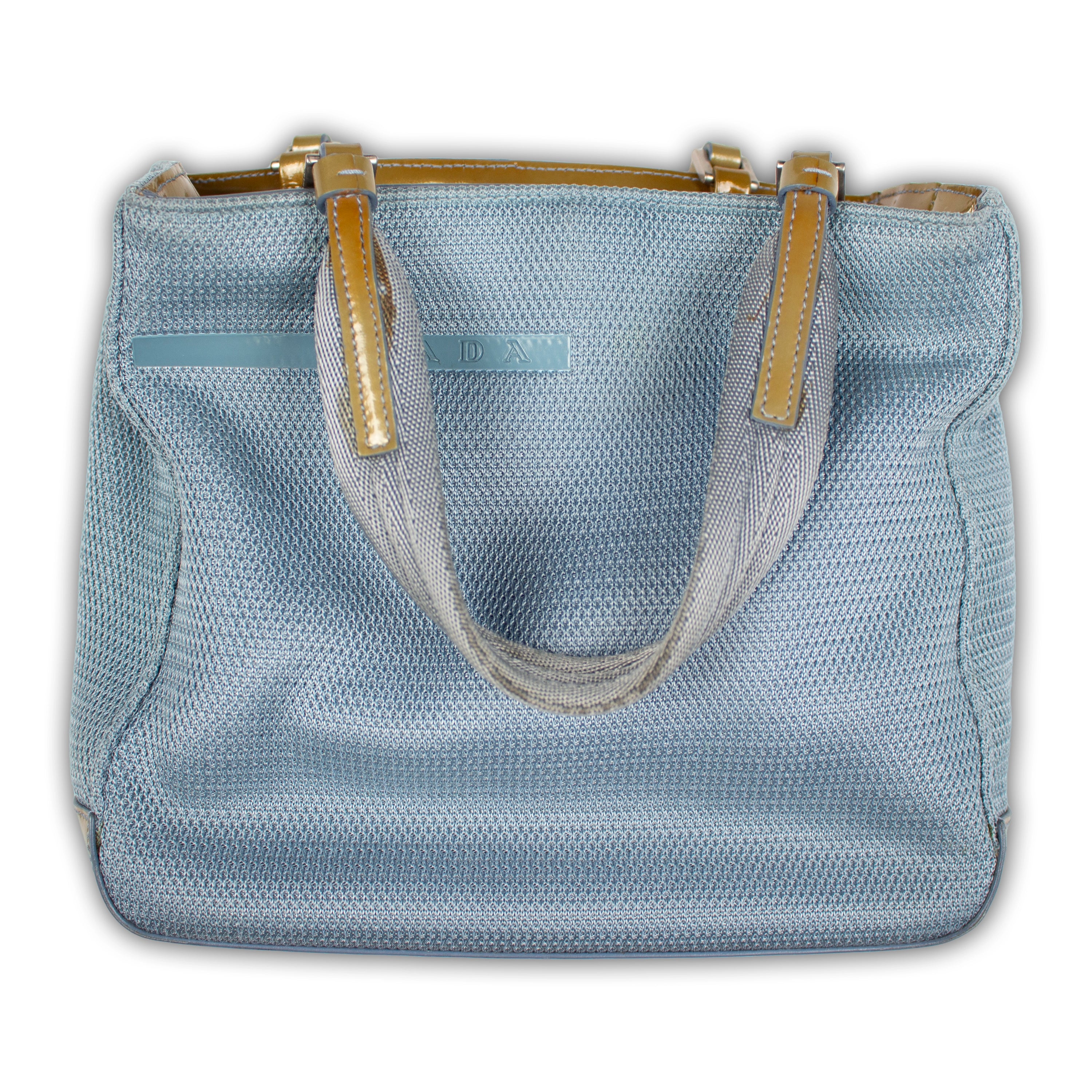 Baby Blue Nylon/Mesh Handbag